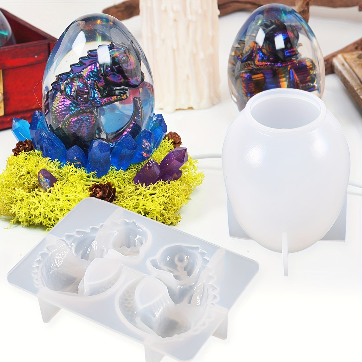 Candle Making Kits - Силиконовые формы для яиц дракона, набор